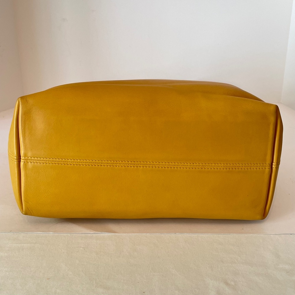 Coach Vintage Soho Lafayette 4140 Shoulder Tote Bag Chamois Yellow Leather - Picture 8 of 16